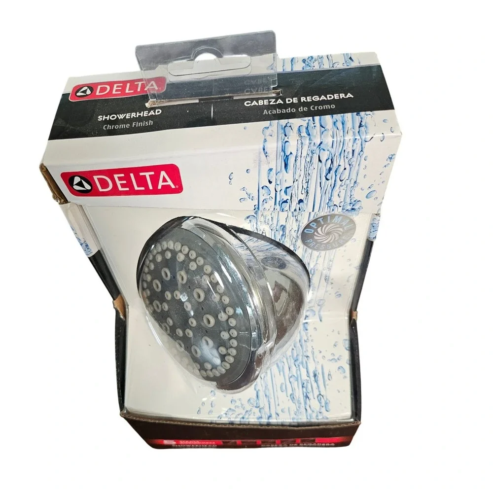 Delta Showerhead Unisex OS Chrome New 5-Spray Optimal Pressure Touch-Clean